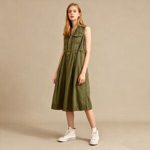 NWOT G-STAR RAW Women's Green Midi Dresses Size L